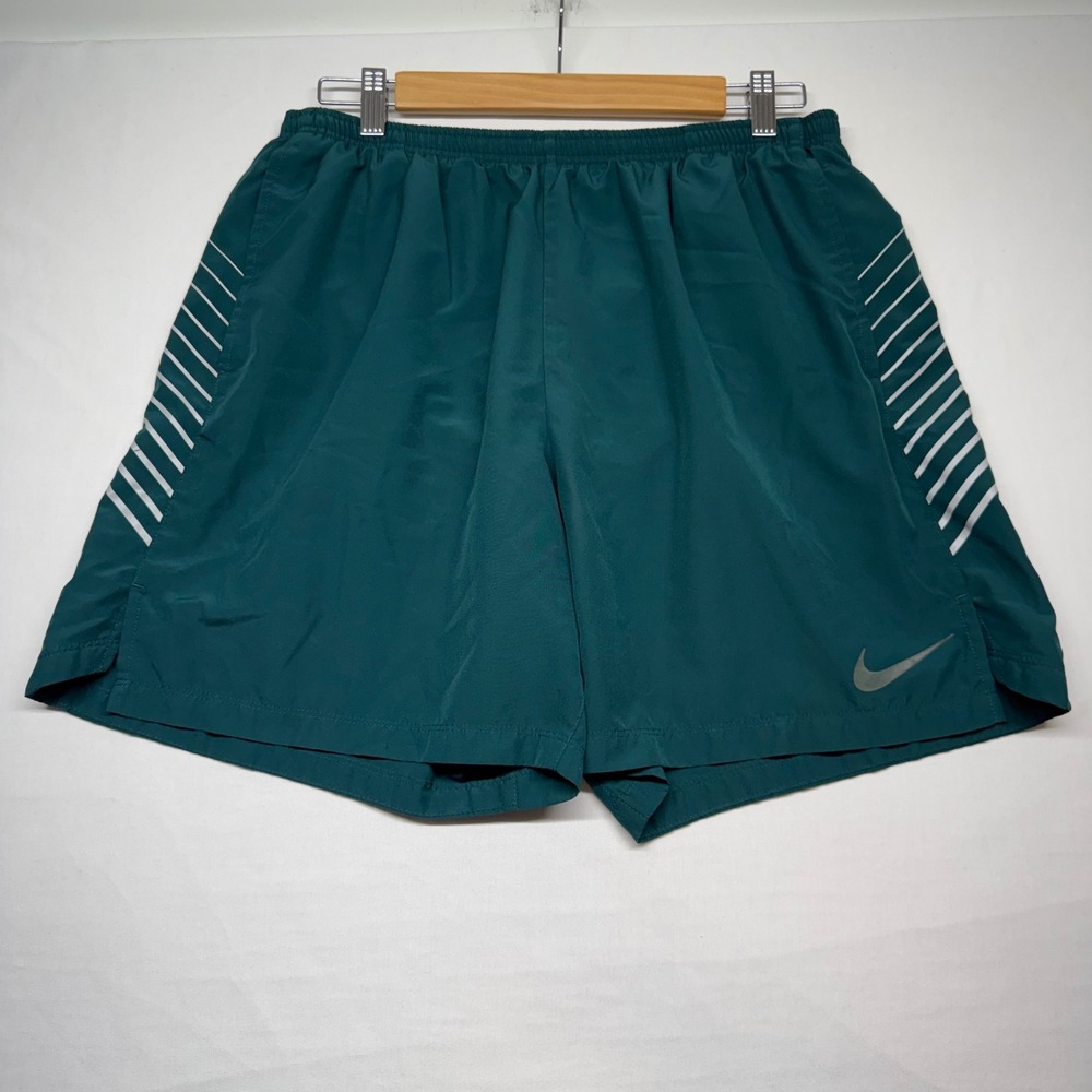 Nike Dri Fit Running Shorts Mens XL Green Lined Gym Workout Active 858159